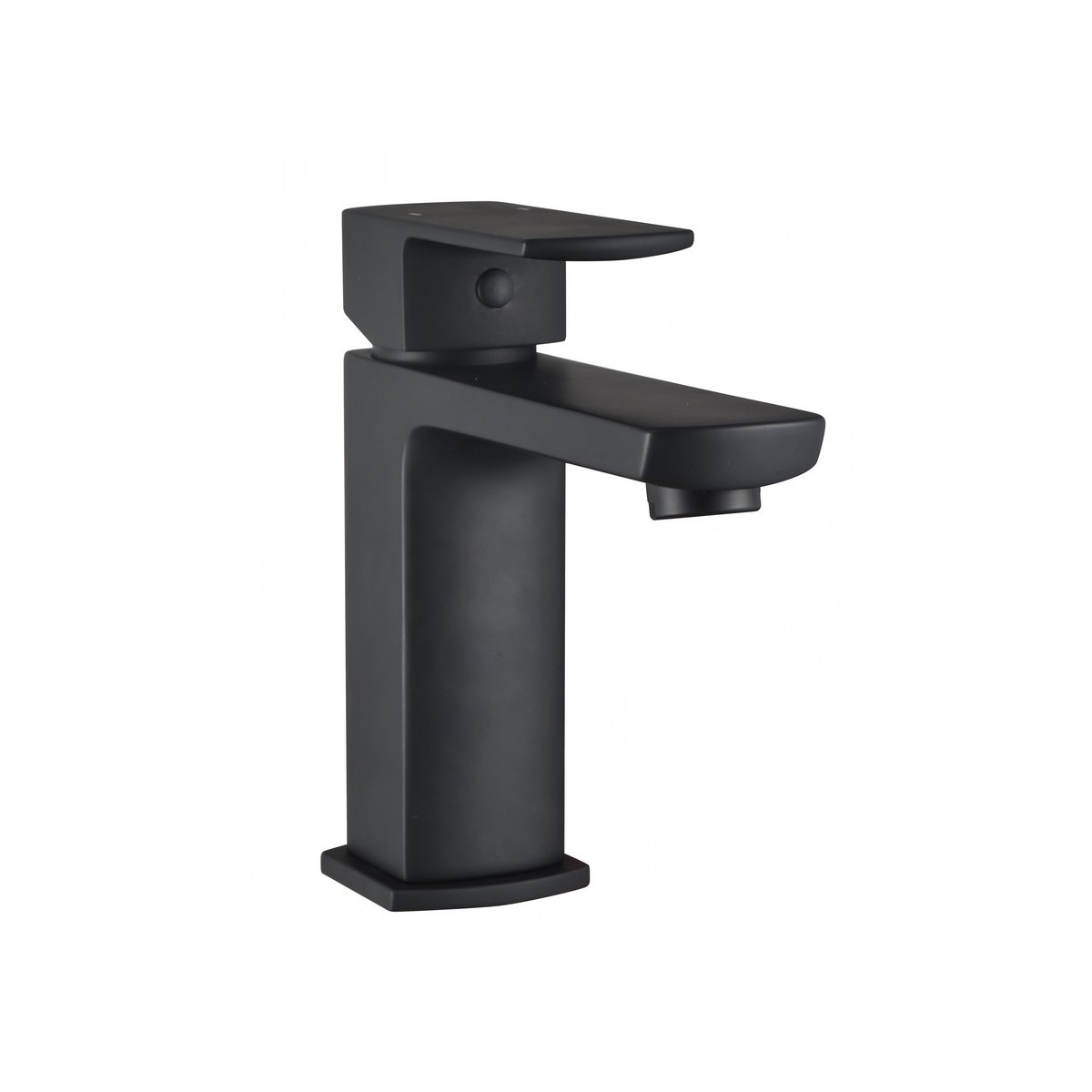 Mitigeur pour lavabo DOUR design carré noir avec vidage clic-clac assorti - THEWA DOU14N 