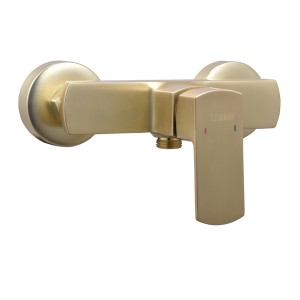 Mitigeur pour douche DOUR laiton brossé poignée verticale entraxe 150 mm - THEWA DOU21L 