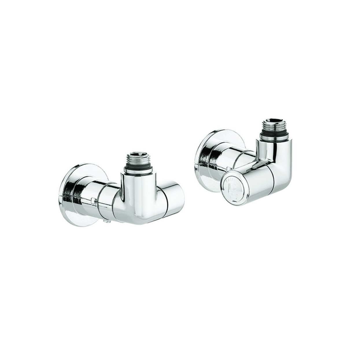 Robinet thermostatisable double équerre droite chromé radiateur et sèche-serviettes tube M23x1,5 1/2" - THERMADOR ERDCH 