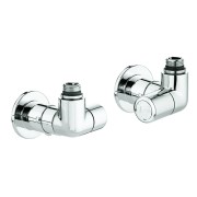 Robinet thermostatisable double équerre droite chromé radiateur et sèche-serviettes tube M23x1,5 1/2" - THERMADOR ERDCH 