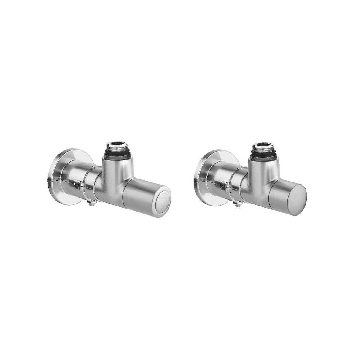Robinet thermostatisable équerre droite métal brossé M23x1,5 - THERMADOR EREMB 