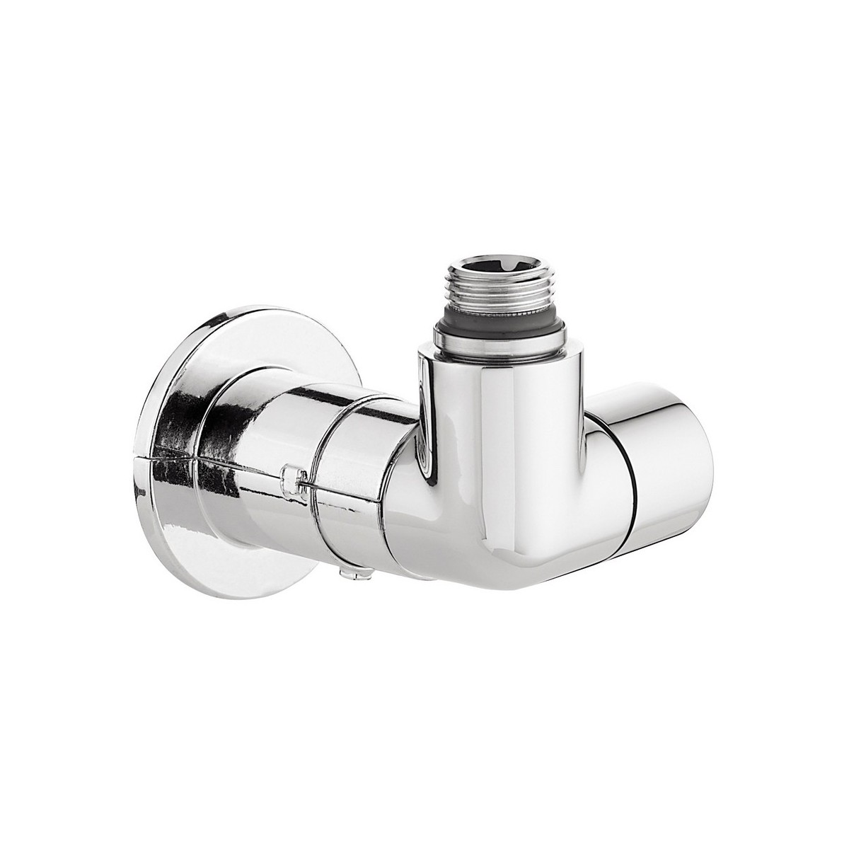 Robinet thermostatisable double équerre gauche chromé radiateur et sèche-serviettes tube M23x1,5 1/2" - THERMADOR ERGCH 