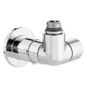 Robinet thermostatisable double équerre gauche chromé radiateur et sèche-serviettes tube M23x1,5 1/2" - THERMADOR ERGCH 