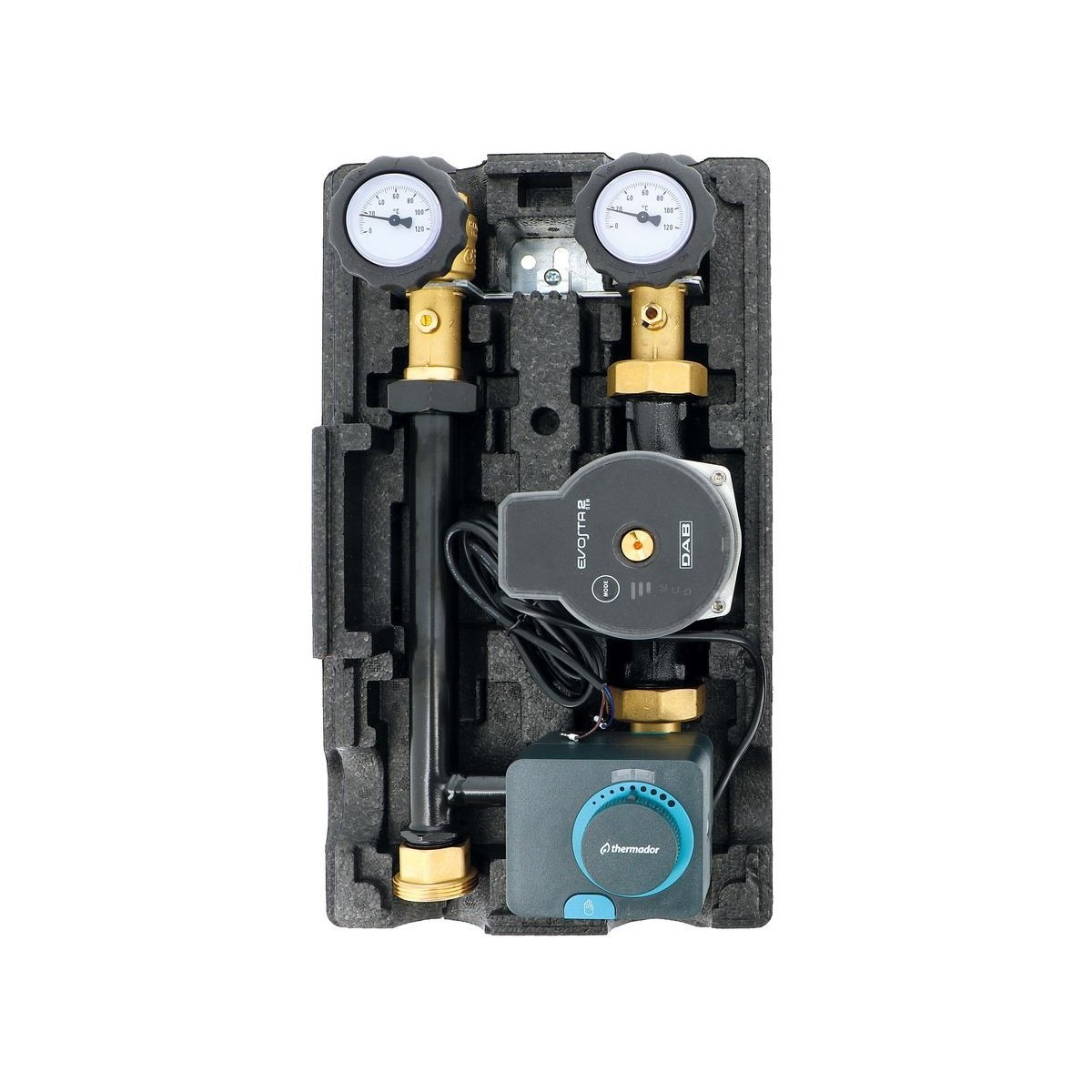 Groupe hydraulique mélangé MODULFIT Premium DN20 SP avec servomoteur 3 points 230 V - THERMADOR GHM20CSPM 