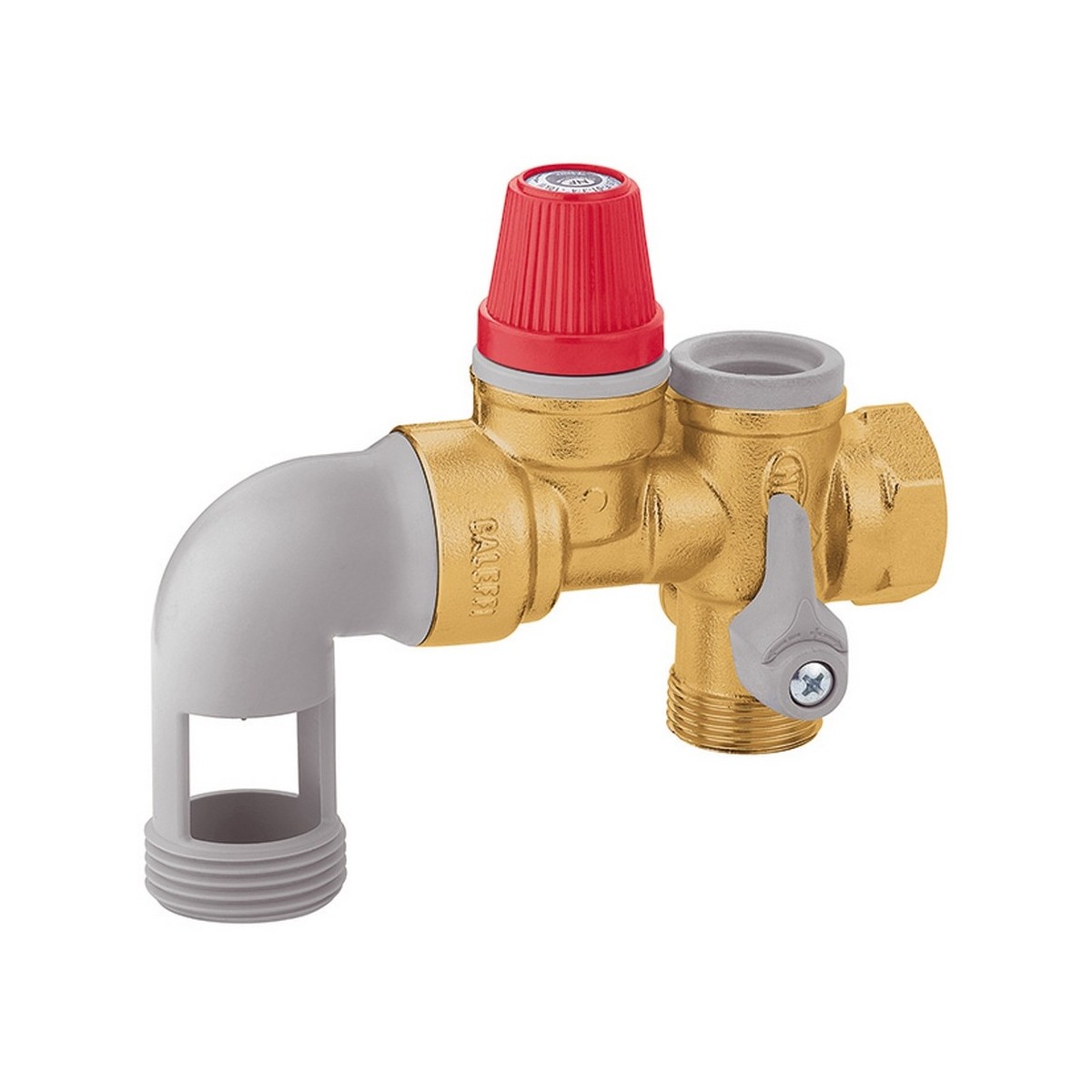 Groupe de sécurité coudé laiton 3/4" pour chauffe-eau jusqu'à 10 kW NF - THERMADOR GS20CL 