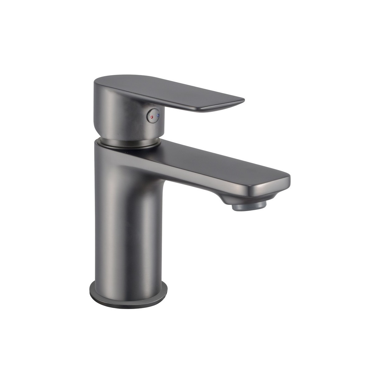 Mitigeur bas pour lavabo JEZIORO graphite mat avec vidage clic-clac coupelle assortie - THEWA JEZ15GM 