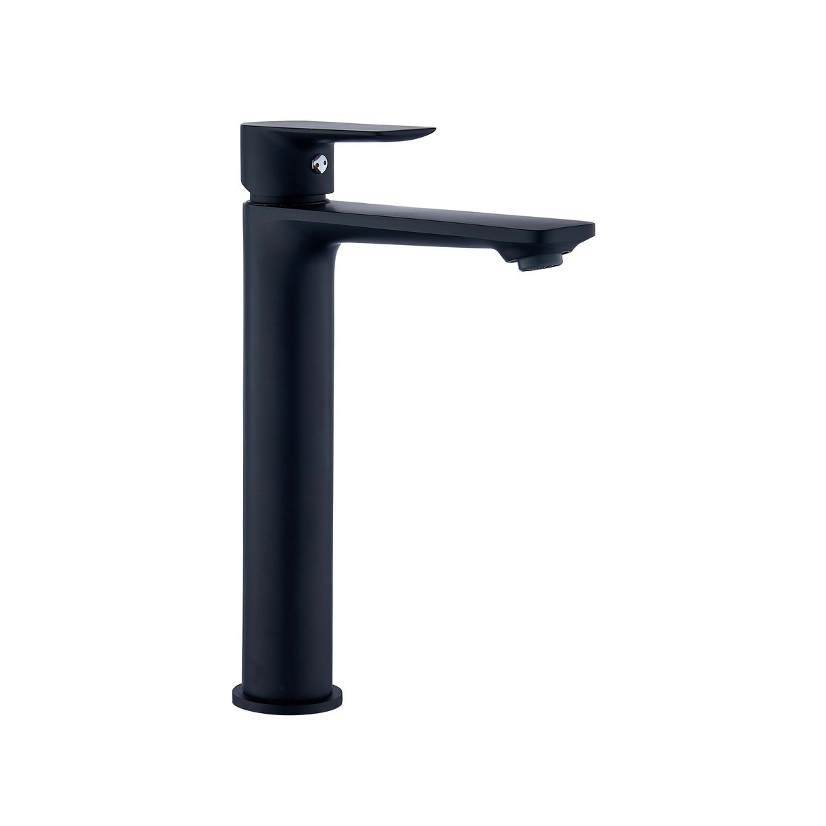 Mitigeur haut pour lavabo JEZIORO noir avec vidage clic-clac coupelle métal assortie - THEWA JEZ17N 