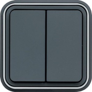 cubyko Double VV encastré gris HAGER WNE040