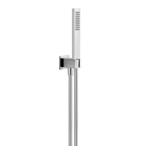 Kit douchette carrée avec support et prise d'eau chromé - THEWA KI057CR 