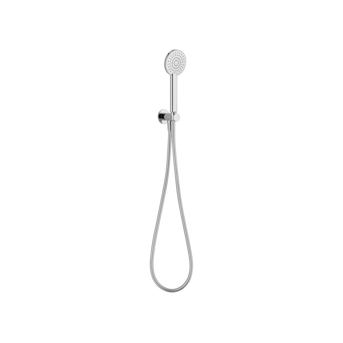 Kit douchette ronde avec support et prise d'eau chromé - THEWA KI060CR 