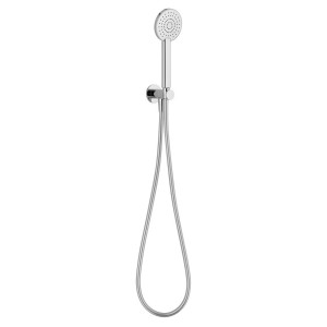 Kit douchette ronde avec support et prise d'eau chromé - THEWA KI060CR 
