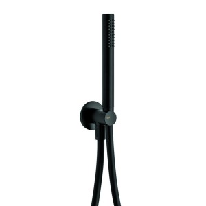Kit douchette avec sortie d'eau et flexible noir - THEWA KI091NE 