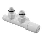 Ensemble robinet ILHINA équerre à droite blanc entraxe 50 mm tube cuivre Ø16 - THERMADOR KIBRCDMC 