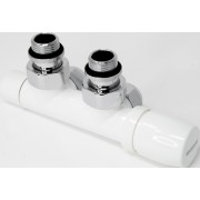 Ensemble robinet ILHINA équerre à droite blanc entraxe 50 mm tube multicouche Ø16 - THERMADOR KIRCDMC 
