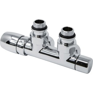 Ensemble robinet ILHINA équerre à gauche chromé entraxe 50 mm tube multicouche Ø16 - THERMADOR KIRCGMCCH 