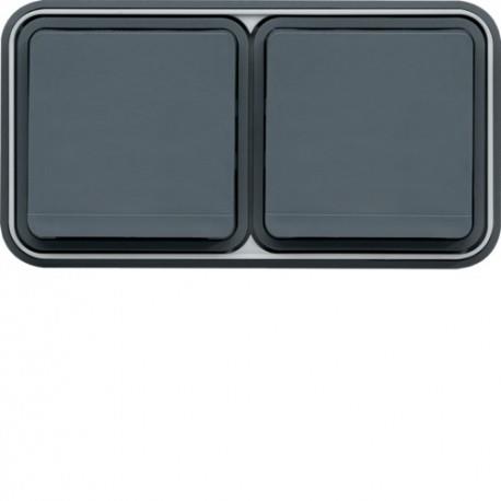 cubyko PC 2H. 2P+T encast gris HAGER WNE122