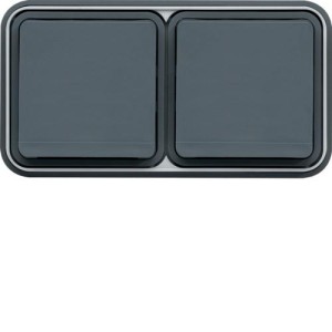 cubyko PC 2H. 2P+T encast gris HAGER WNE122