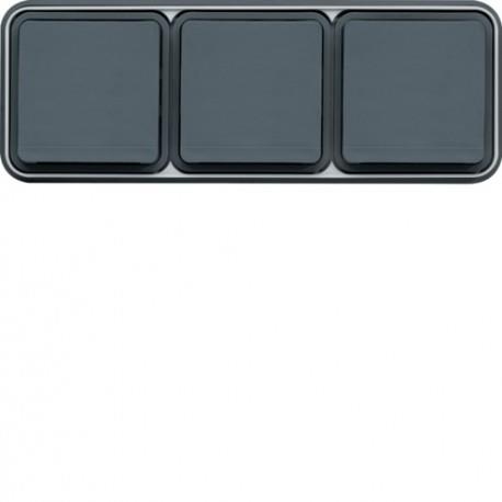 cubyko PC 3H 2P+T encast gris HAGER WNE123