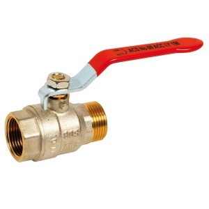 Vanne à sphère quart de tour mâle-femelle 1"1/2 poignée rouge - THERMADOR 581008 
