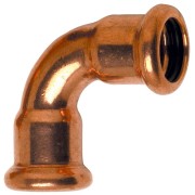 Courbe 90° femelle-femelle à sertir Ø12 pour tube cuivre chauffage et sanitaire - THERMADOR 6002A12 