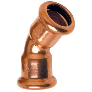 Courbe 45° femelle-femelle à sertir Ø54 pour tube cuivre chauffage et sanitaire - THERMADOR 604154 