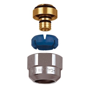 Raccord chromé auto-adaptable M23x1,5 Ø16-18 pour tube PER et multicouche 10 bar 5-75 °C - THERMADOR 681035 
