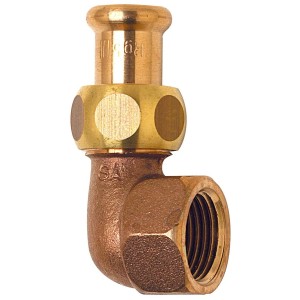 Coude union laiton à sertir 8096G Ø42 taraudé femelle 1"1/2 chauffage et sanitaire - THERMADOR 8096G4240 