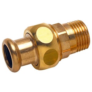 Raccord union laiton à sertir 8330G Ø54 fileté mâle 2" chauffage et sanitaire - THERMADOR 8333G5450 