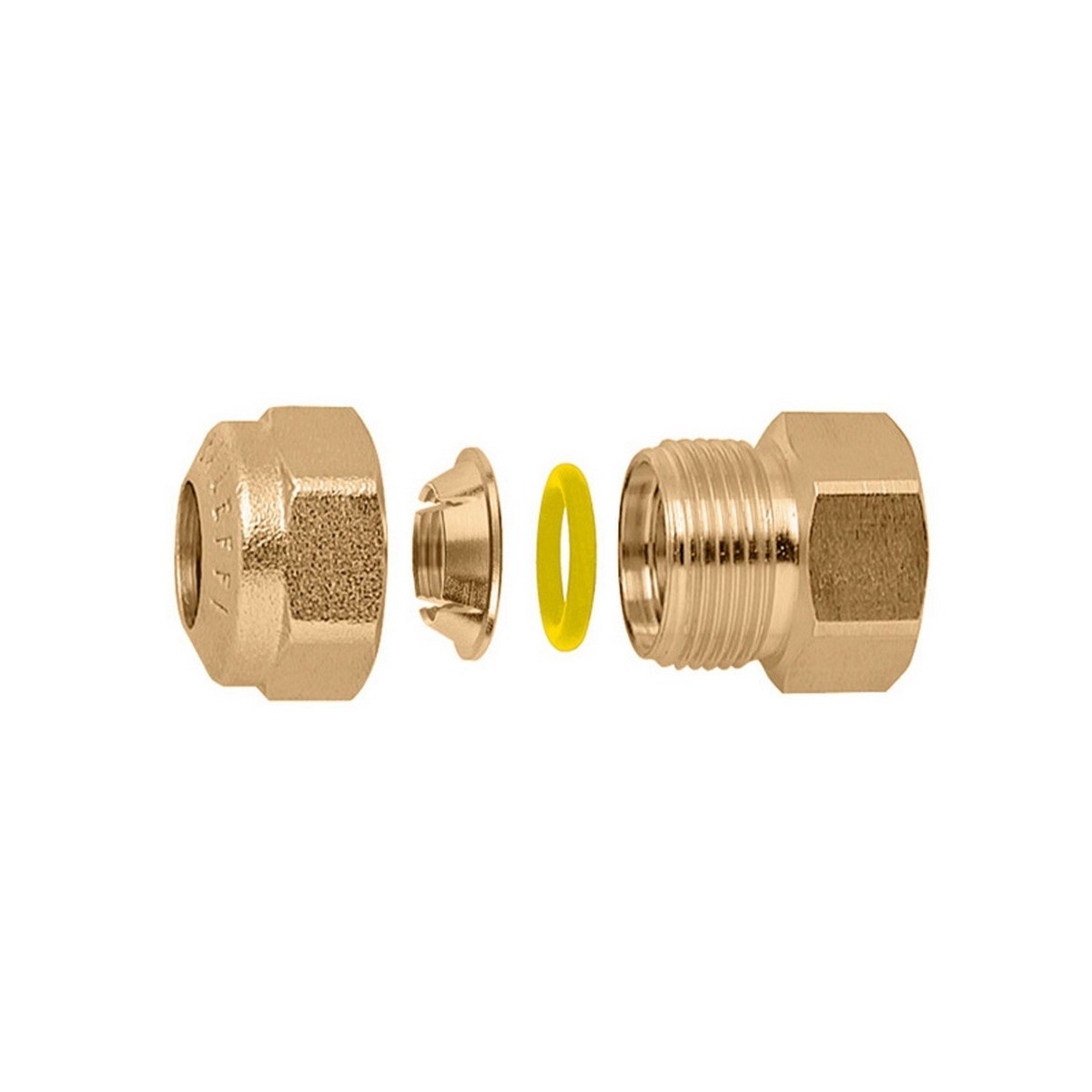 Raccord mécanique O-ring laiton 1/2" femelle Ø14 pour tube cuivre - THERMADOR 9001514 