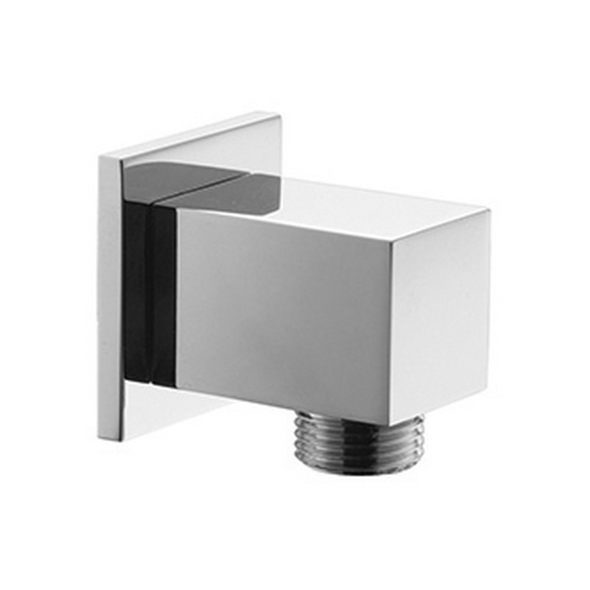 Prise d'eau carrée métal chromée entrée-sortie mâle-mâle 15-21 mm - THEWA AC132CR 