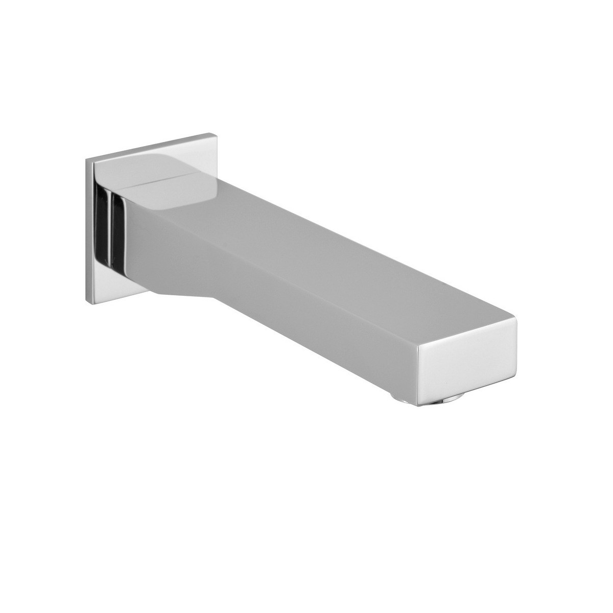 Bec de baignoire laiton chromé section carrée longueur 187 mm pour système encastré - THEWA AC226CR 