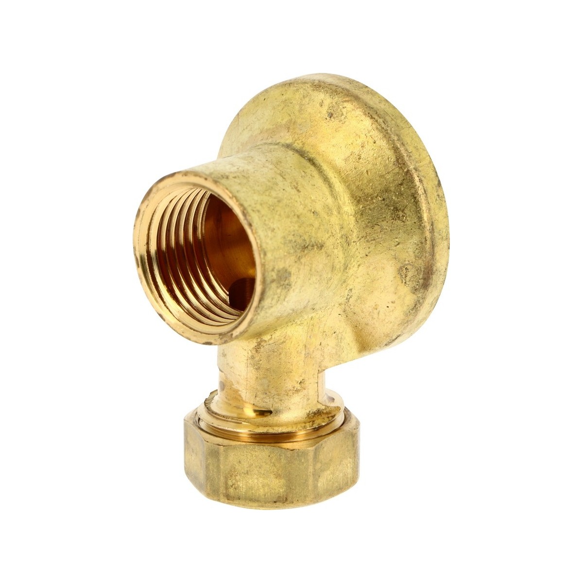 Applique murale laiton brut avec écrou 1/2" pour tube cuivre Ø12 - THERMADOR AM12 