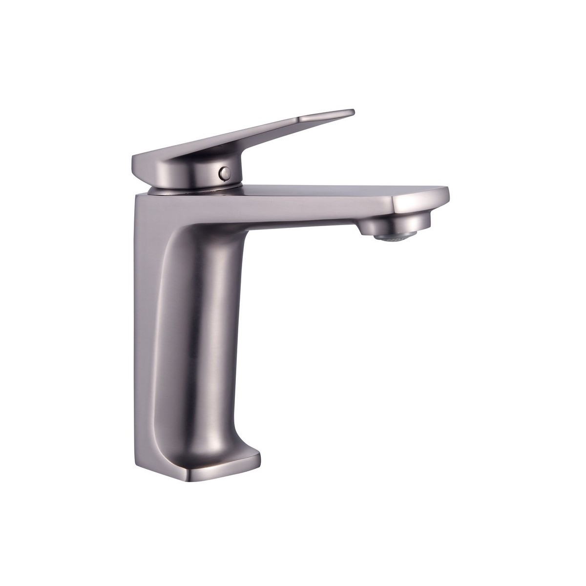 Mitigeur pour lavabo AMANZI graphite mat avec vidage clic-clac coupelle assortie - THEWA AMZ15GM 