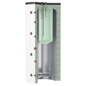 Ballon combiné chauffage 1500 L avec préparateur ECS bain-marie 412 L jaquette amovible classe ERP C - THERMADOR BBM1500HE 