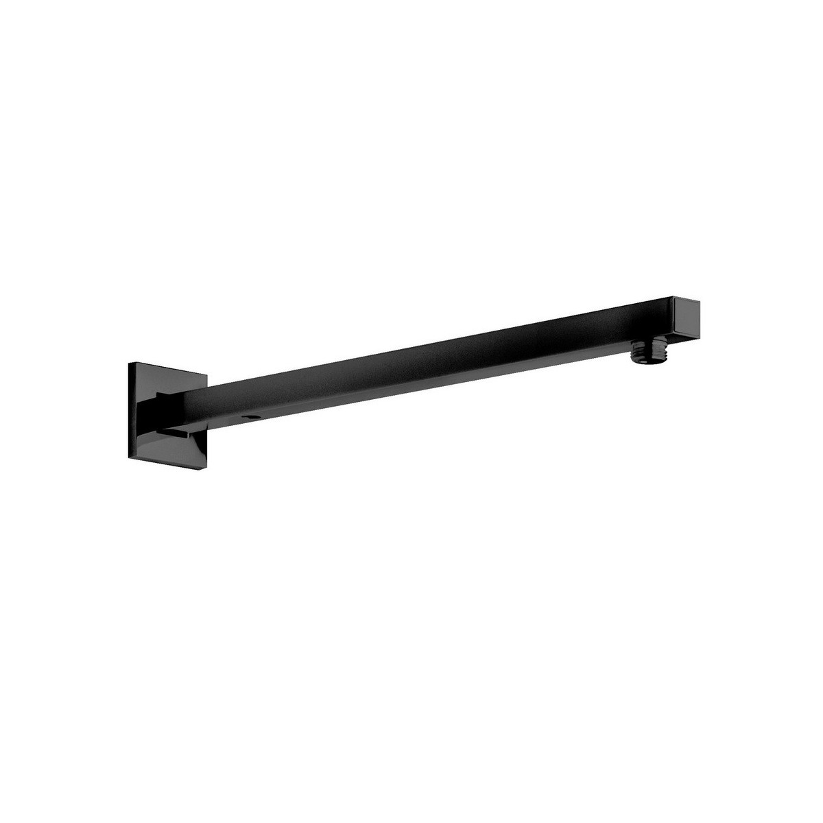 Bras de douche mural carré 350 mm noir tube Ø18 mm - THEWA BD036NE 