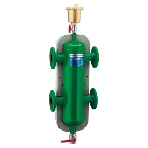 Bouteille de découplage hydraulique DN100 PN16 coque d'isolation 30 L grille inox micro-bulles 6 bar - THERMADOR BDH100 