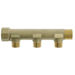 Collecteur de distribution laiton 3/4" 3 sorties 1/2" à portée plate certifié ACS chauffage et sanitaire - THERMADOR COLC203P 