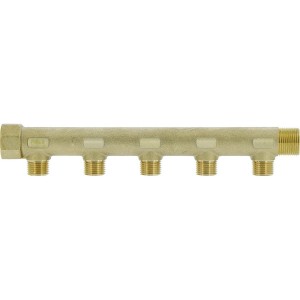 Collecteur de distribution laiton 3/4" 5 sorties 1/2" à portée plate certifié ACS chauffage et sanitaire - THERMADOR COLC205P 