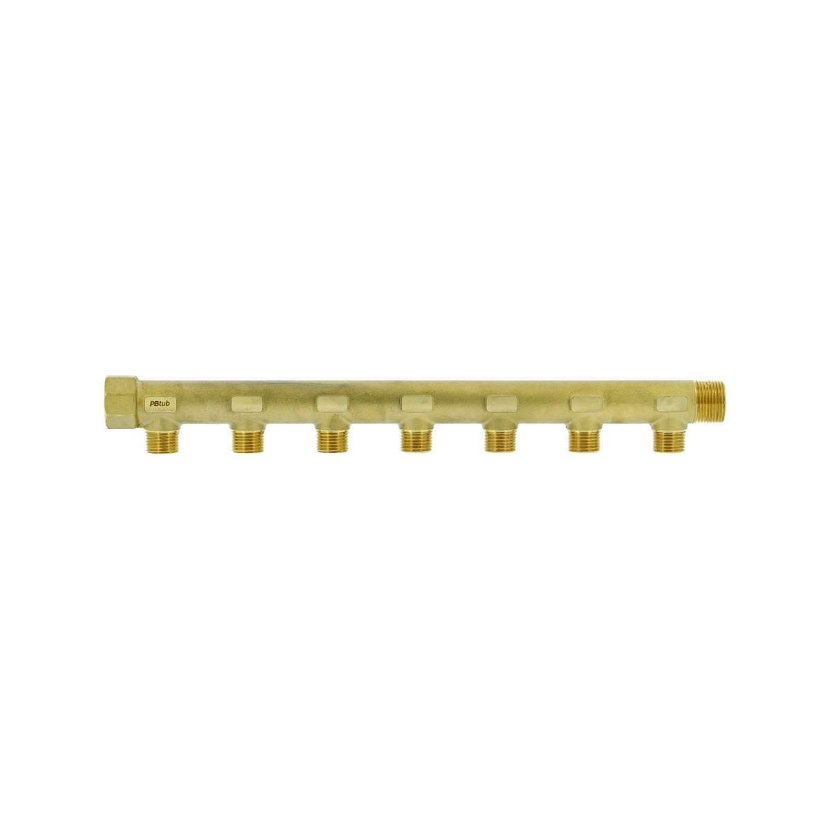 Collecteur de distribution laiton 3/4" 7 sorties 1/2" à portée plate certifié ACS chauffage et sanitaire - THERMADOR COLC207P 