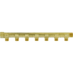 Collecteur de distribution laiton 3/4" 7 sorties 1/2" à portée plate certifié ACS chauffage et sanitaire - THERMADOR COLC207P 