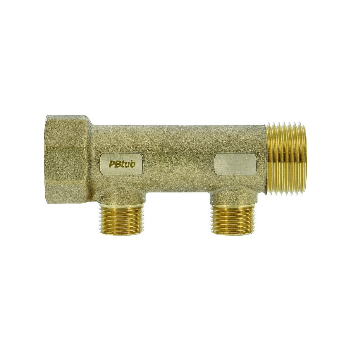 Collecteur de distribution laiton 1" 2 sorties 1/2" à portée plate certifié ACS chauffage et sanitaire - THERMADOR COLC262P 