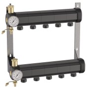 Collecteur géothermie prémonté 4 circuits raccordement 1"1/4 dérivation 42x2,5 TR entraxe 100 mm 6 bar - THERMADOR COLGEO4C 
