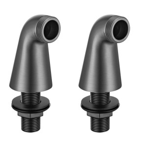 2 colonnettes luxe métal graphite mat mâle-mâle 15/21 - 20/27 - THEWA COLONLUXEGM 