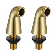 2 colonnettes complètes hauteur 79 mm mâle-mâle 15/21 - 20/27 laiton brossé - THEWA COLONLUXELB 