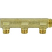 Collecteur borgne en laiton 3 sorties 1/2" mâle à portée plate certifié ACS chauffage et sanitaire - THERMADOR COLS203P 