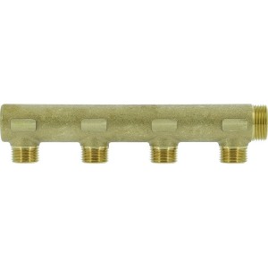Collecteur borgne en laiton 4 sorties 1/2" mâle à portée plate certifié ACS chauffage et sanitaire - THERMADOR COLS204P 