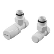 Kit robinet thermostatisable ILHINA équerre blanc pour tube cuivre Ø16 avec coude de réglage - THERMADOR KIB15EMC 
