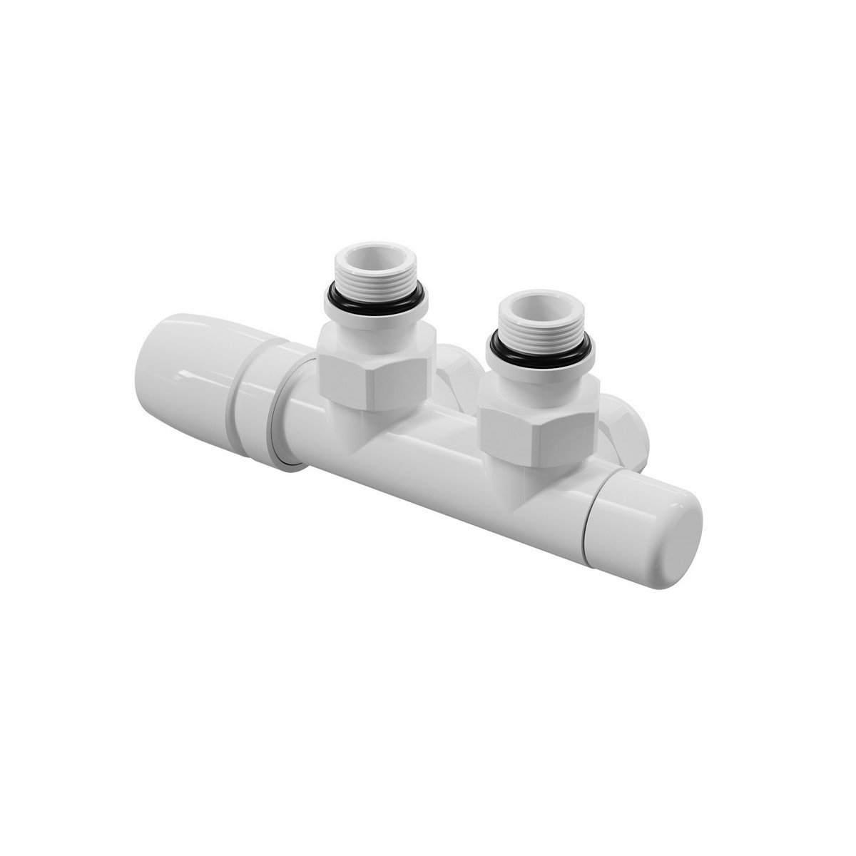 Ensemble robinet ILHINA équerre à gauche blanc entraxe 50 mm tube cuivre Ø16 - THERMADOR KIBRCGMC 