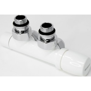 Ensemble robinet ILHINA équerre à droite blanc entraxe 50 mm tube cuivre Ø12/14 - THERMADOR KIRCDC 