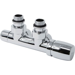Ensemble robinet ILHINA équerre à droite chromé entraxe 50 mm tube multicouche Ø16 - THERMADOR KIRCDMCCH 